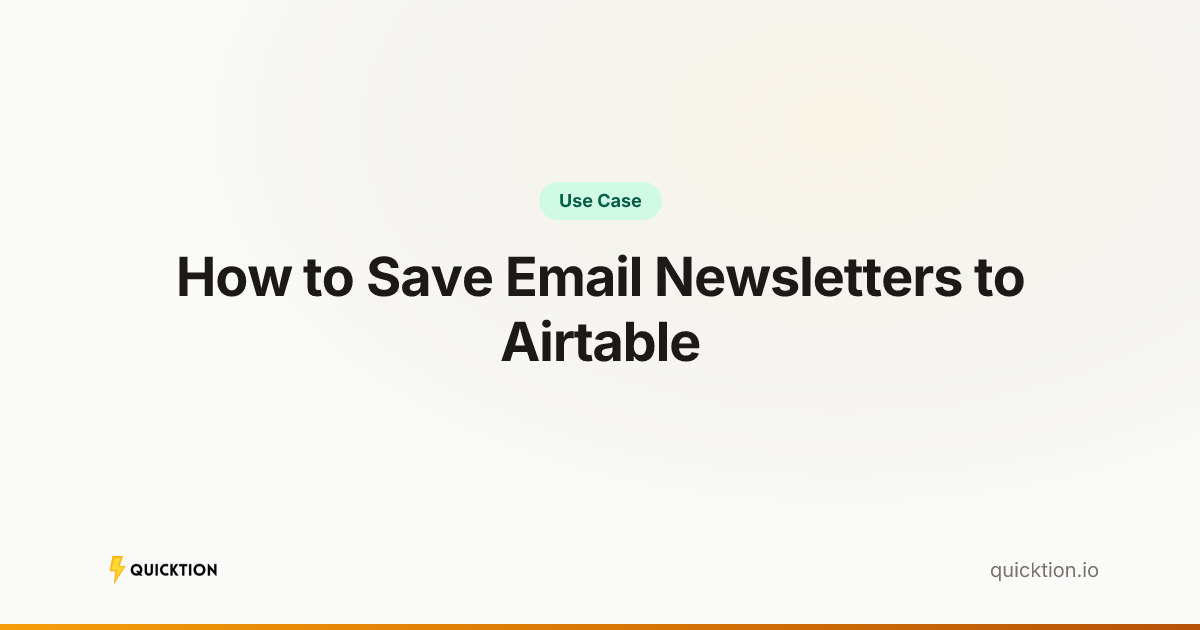 How to Save Email Newsletters to Airtable